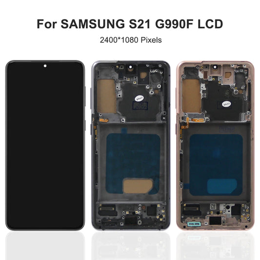 Pantalla LCD S21 probada para Samsung S21 5G G991 G991B G991W G991U, montaje de digitalizador con pantalla táctil de repuesto