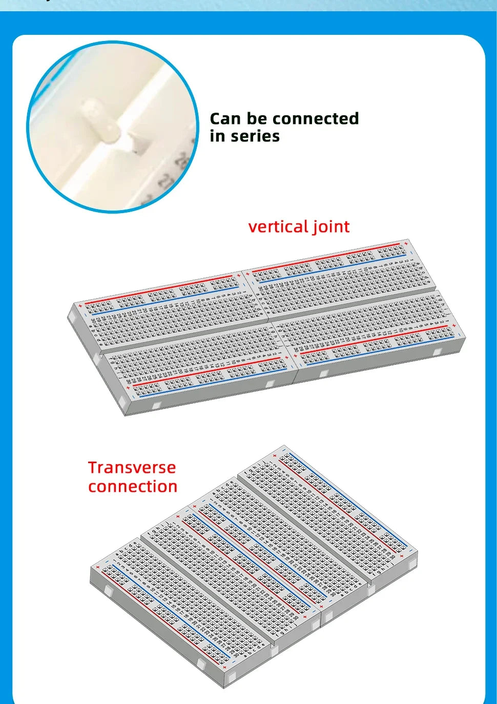 1pcs Power Module Breadboard Kit Bread Board Wire Cables Jumper Breadboard Wire Kit Electronics Breadboard Solderless