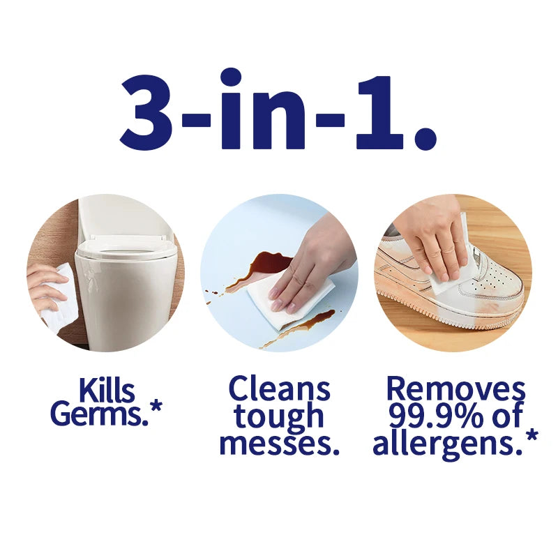 100pcs Alcohol Disinfectant Wipes, 70% Isopropyl Antibacterial Sanitizing Wipes for Hands & Surfaces, Kills 99.9% Germs, Extra T