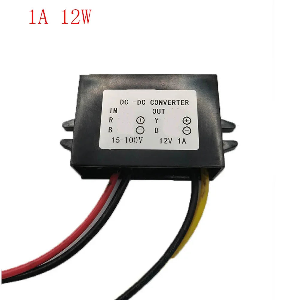 Convertidor Buck DC-DC 15V-100V a 12V (1A-10A) Step-Down Regulador Voltaje Transformador Auto