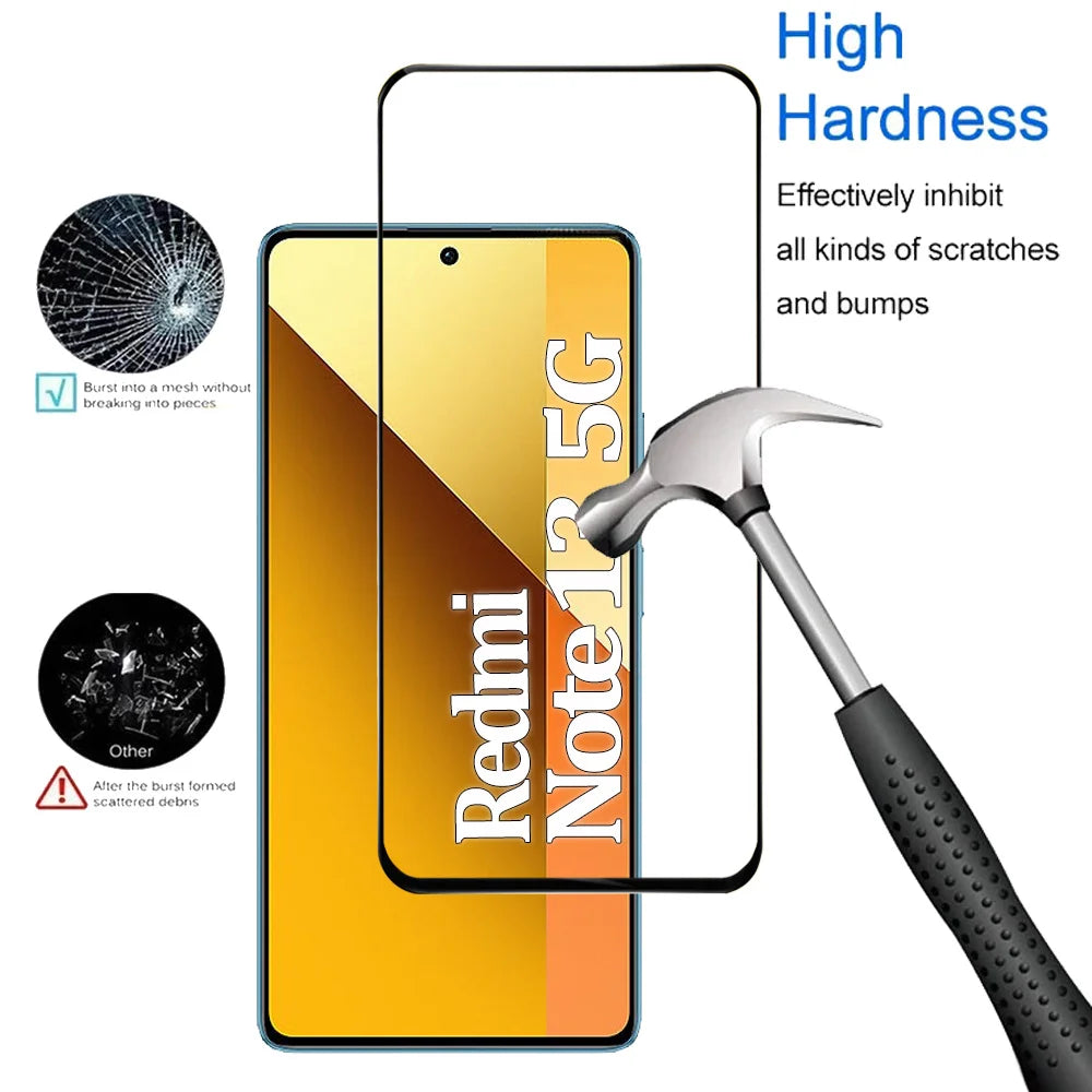Protective Glass For Redmi Note 14 13 Pro 5G Screen Protectors Redmi Note13 12 11 10 Pro Tempered Glass & Lens Film Nota 12 Pro Plus Pelicula Cristal Templado For Redmi Note 14 Anti-Scratch Phone Front Film