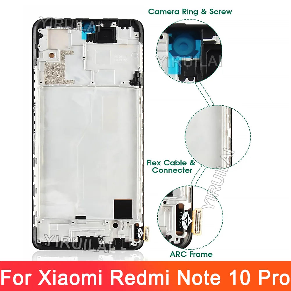 AAA Quality For Xiaomi Redmi Note 10 Pro LCD Display Touch Screen Digitizer Assembly For Redmi Note10 Pro M2101K6G M2101K6R