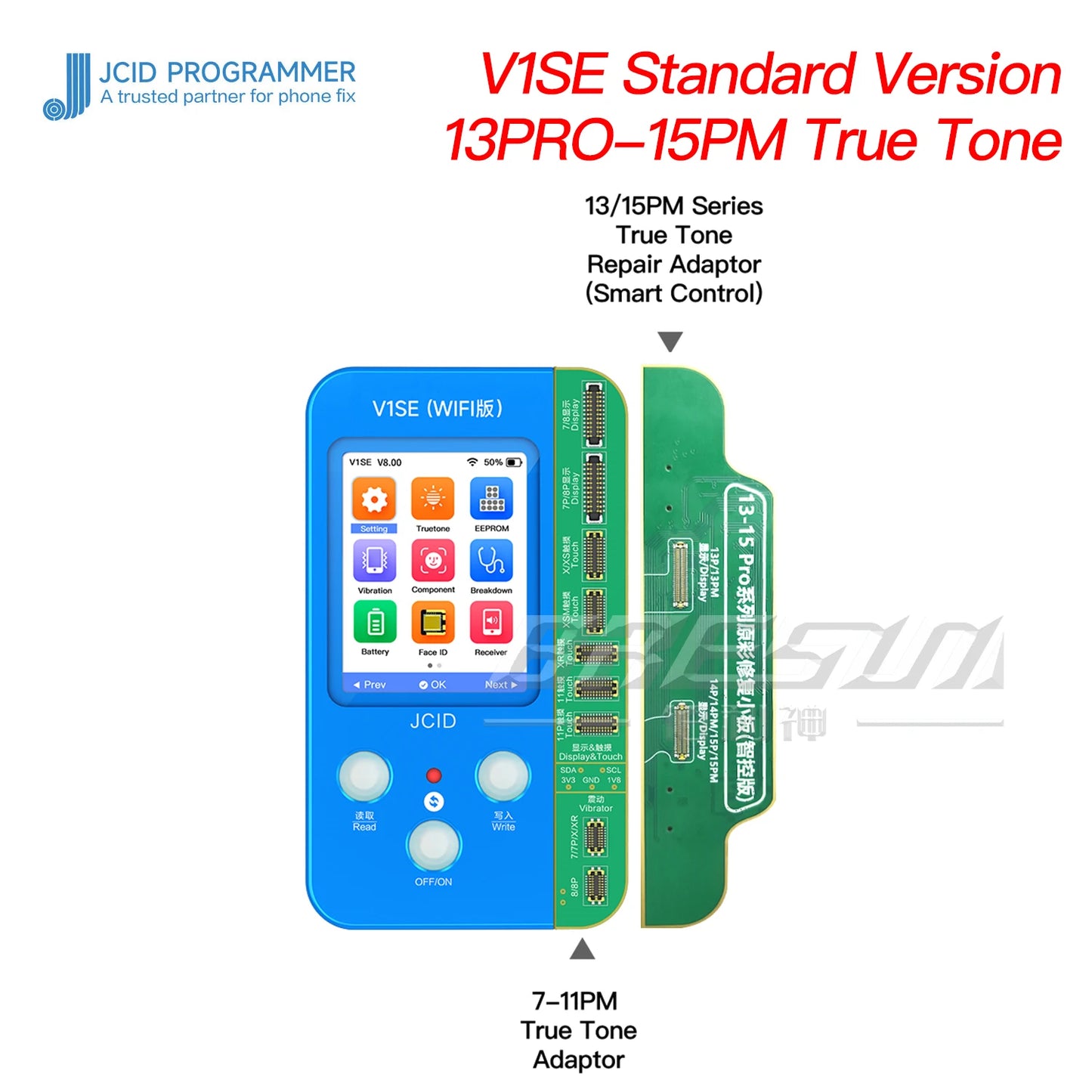 JCID V1SE Programmer Screen Sensitization Converter for IPhone X 11 12 13 14 15 16 Pro Max LCD True Tone Original Color Repair