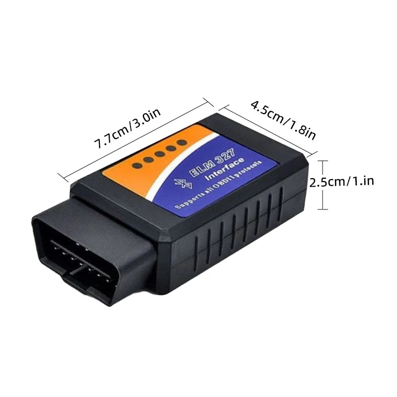 Scanner Diagnóstico Auto ELM327 V2.1 OBD2 Bluetooth Lector Códigos Detector Fallos Automotriz para Android/iOS