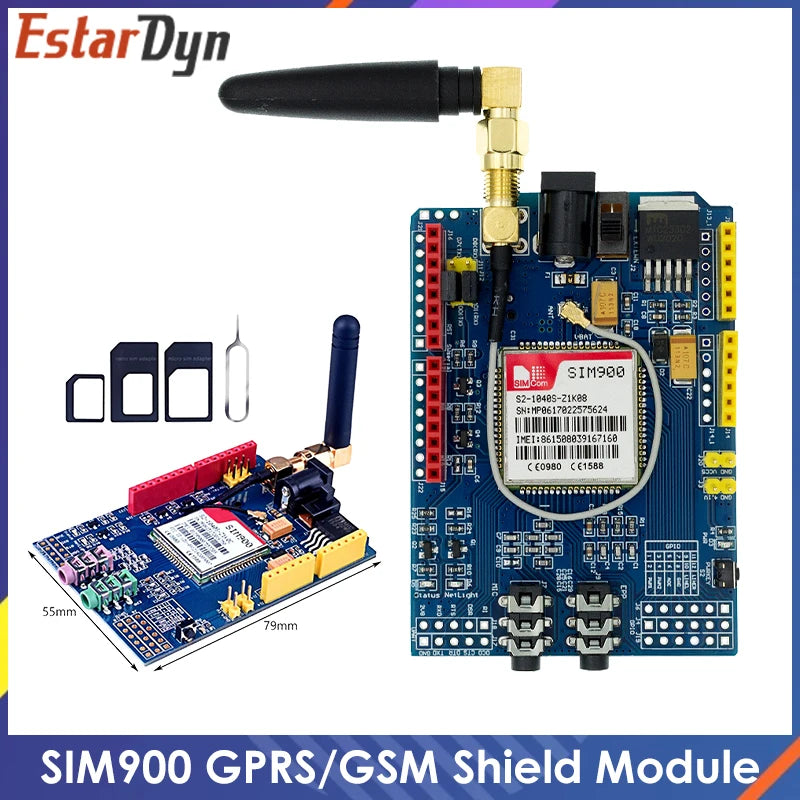 Placa Desarrollo Shield GSM/GPRS SIM900 (Quad-Band) compatible Arduino