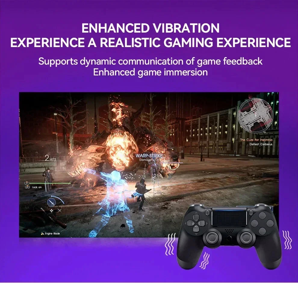Mando Joystick Inalámbrico Bluetooth para PS4 Slim/Pro/PC/iOS/Android (Doble Vibración)