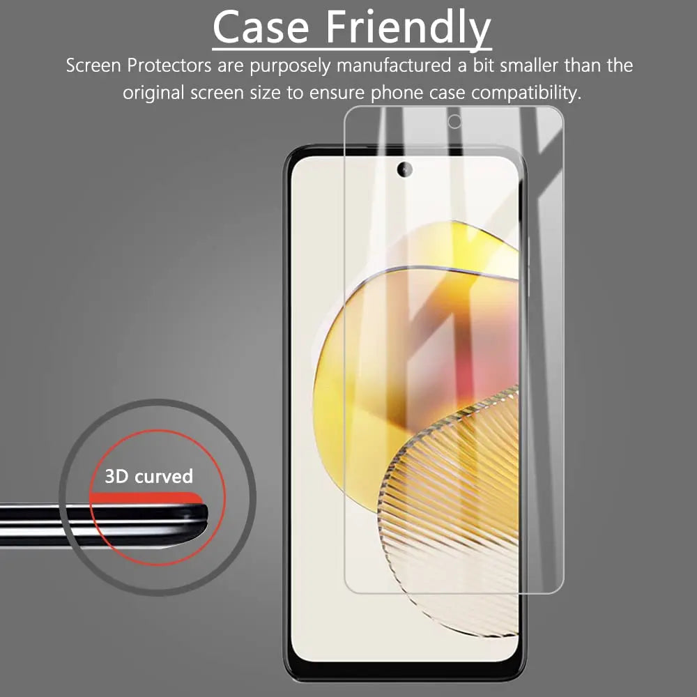 Screen Protector For Motorola Moto G73 5G Tempered Glass HD Crystal High Aluminum 9H High Aluminum Case Friendly