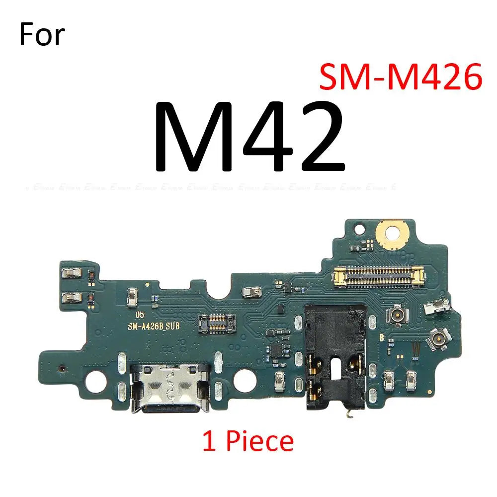 Placa Puerto Carga Rápida USB con Micrófono y Flex para Samsung Galaxy M42/M51/A51/A52/A71/A72/A90 4G/5G