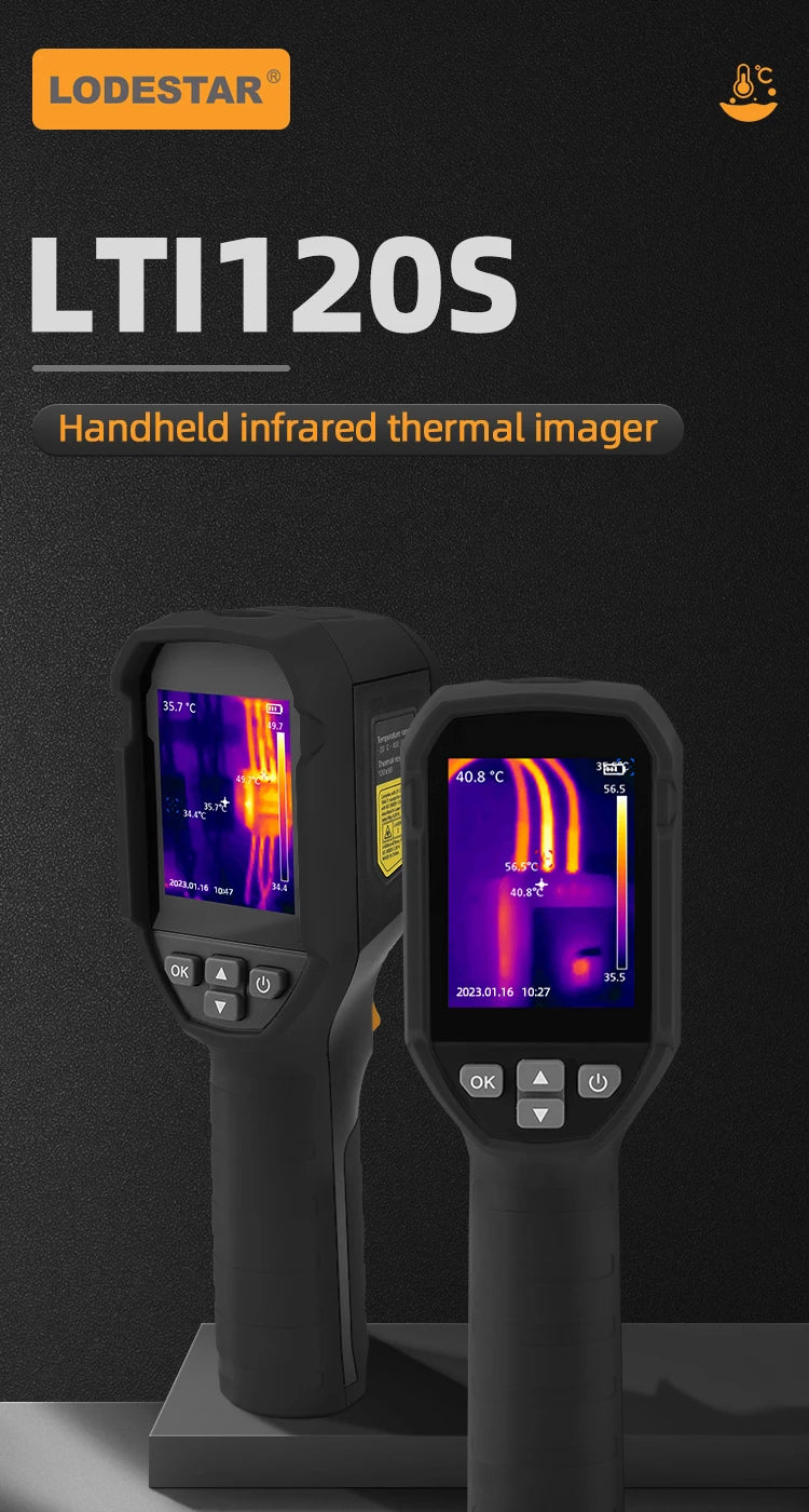 Cámara Térmica Portátil Profesional Lodestar LTi120S (Sustituto UNI-T UTi120S) - Testeo Industrial Infrarrojo