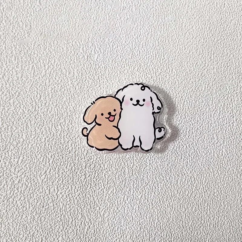 Soporte Anillo Dedal Teléfono Griptok Diseño Coreano Cachorro Cartoon para iPhone 16/Samsung/Universal