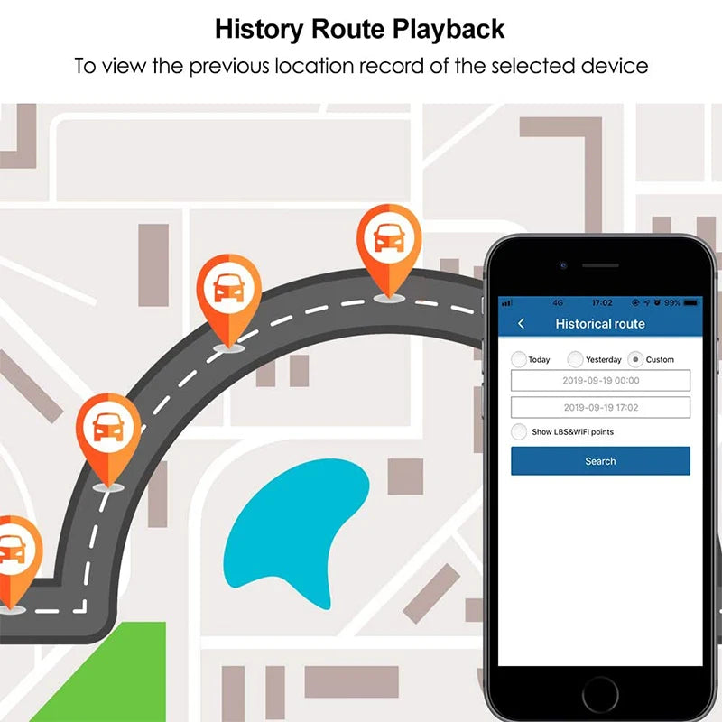Mini Localizador GPS Tracker 4G para Auto (1500mAh, Imán, IP67, Alerta Manipulación)