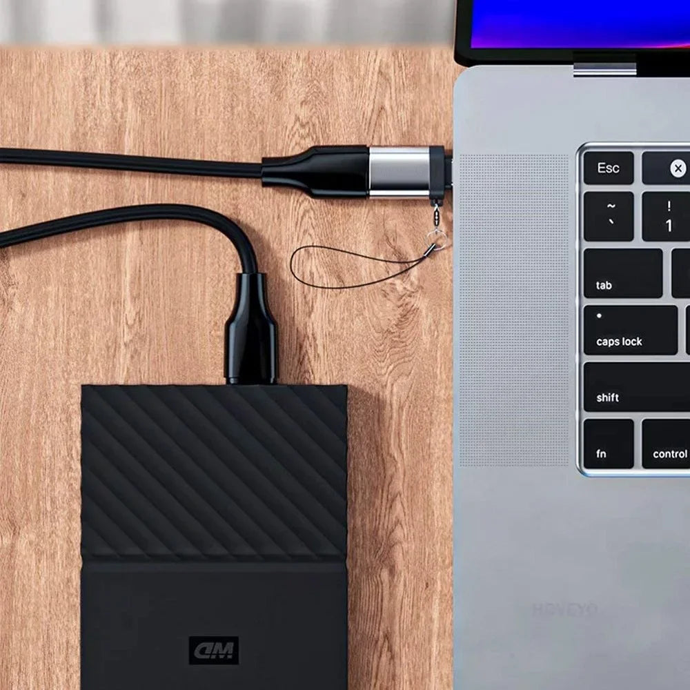 Adaptador Convertidor OTG USB 3.0 Macho a Tipo C Hembra para Cargador/PC/MacBook/Auto/USB iPad (2 Unidades)