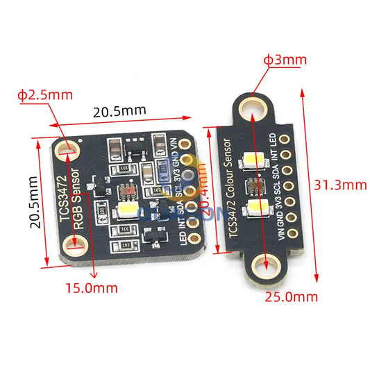 Módulo Sensor Reconocimiento Color TCS34725 (RGB, IIC) Placa Desarrollo para Arduino/STM32 Laboratorio