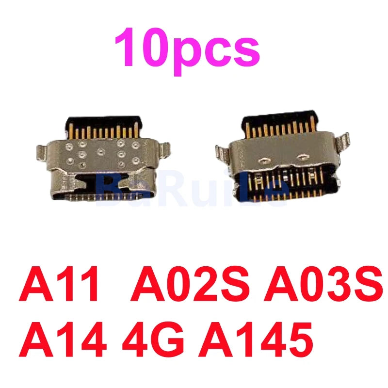 10 Uds conector de puerto de carga USB para Samsung A03 A13 A14 A15 A23 A24 A25 A32 A34 A35 A52 A53 A54 A55 A72 A73 enchufe de base de carga