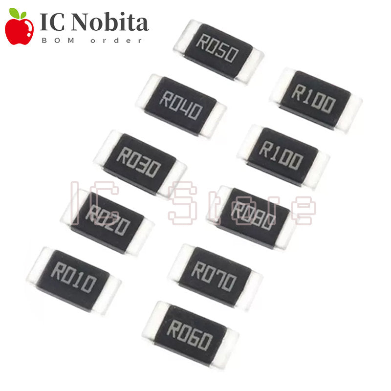 Resistencia SMD Aleación 2512 (2W, 1%, R001-R150) (10 Unidades)
