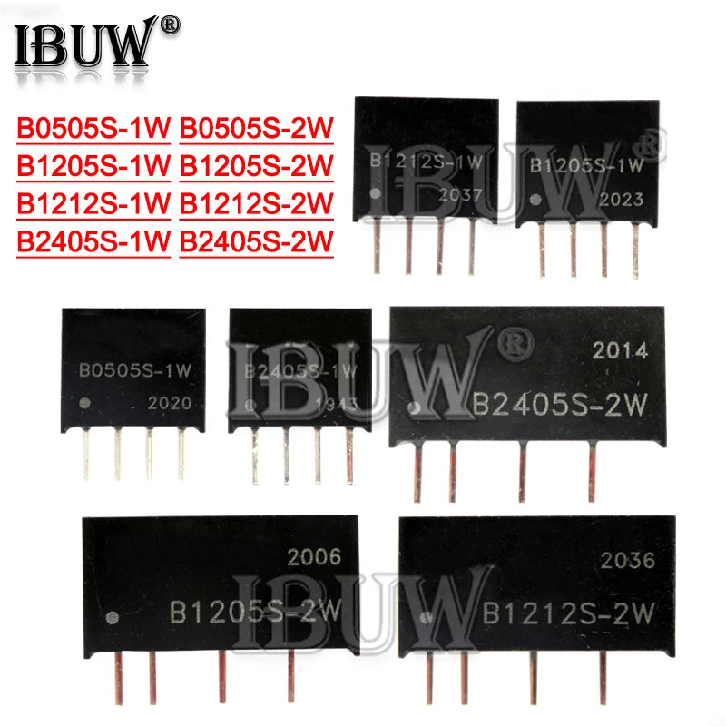 Módulo Fuente Alimentación Aislada Regulada DC-DC 1W/2W/3W (B1205S-B1224S, B1503S/B1505S)