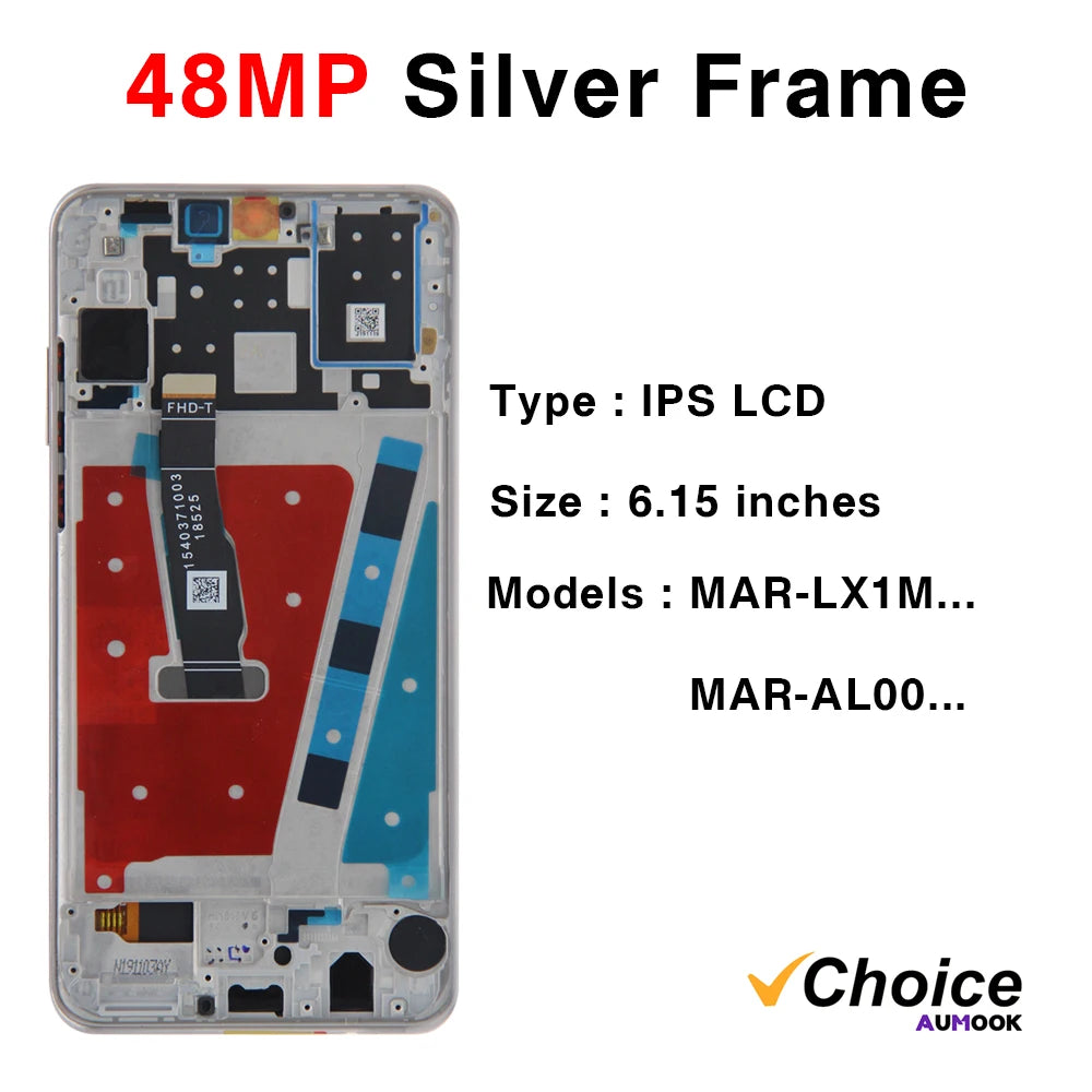 for HUAWEI P30 Lite AAA+ IPS LCD Display Touch Screen Digiziter Assembly pantalla For Huawei Nova 4e With Frame LCD Display