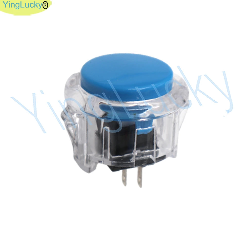 Botón Pulsador Arcade Transparente (30mm/24mm) Reemplazo para Máquina Arcade (1 Unidad)