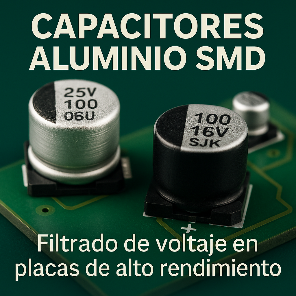 Capacitores Aluminio SMD – Electrolíticos para placas madre y VRM