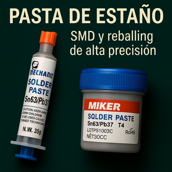 Pasta de estaño para SMD y reballing – Soldadura de precisión