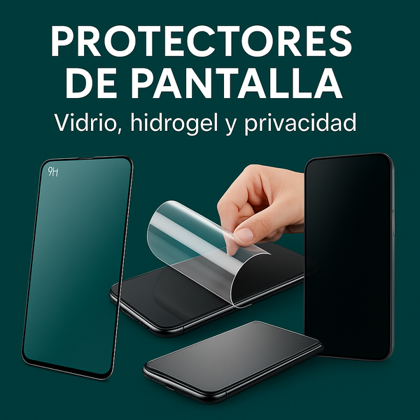 Protectores de Pantalla – Hidrogel, templado, antishock y privacidad