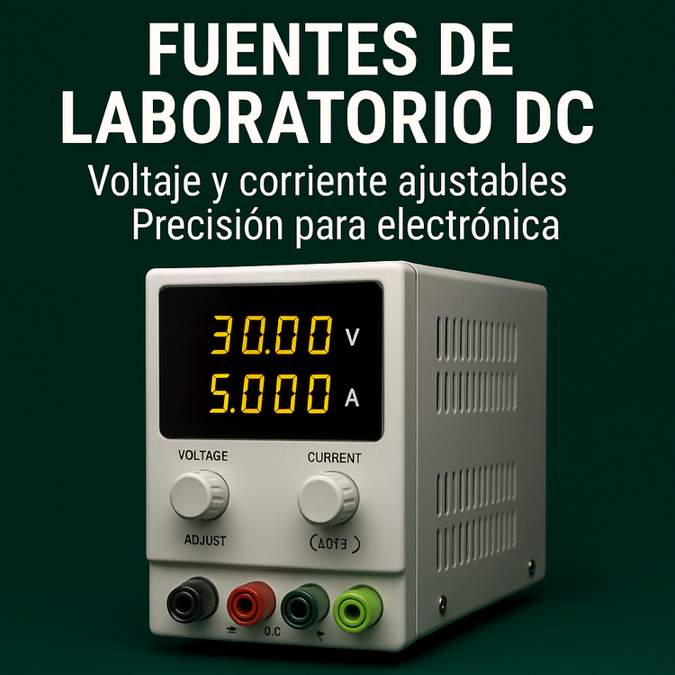 Fuentes DC de laboratorio – Ajuste preciso de voltaje y corriente para electrónica