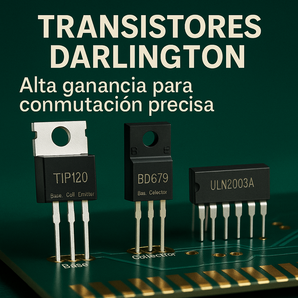 Transistores Darlington – Alta ganancia para cargas controladas con precisión