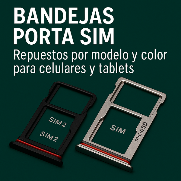 Bandejas porta SIM y microSD – Repuestos por modelo para celulares