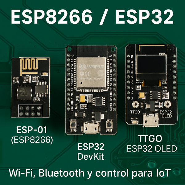 ESP8266 / ESP32 – Microcontroladores con Wi-Fi y Bluetooth