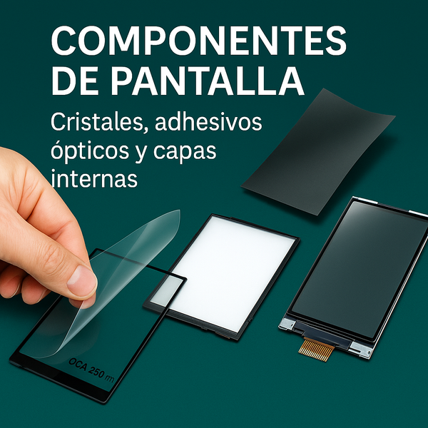 Componentes de Pantalla – Cristales, films ópticos y capas adhesivas