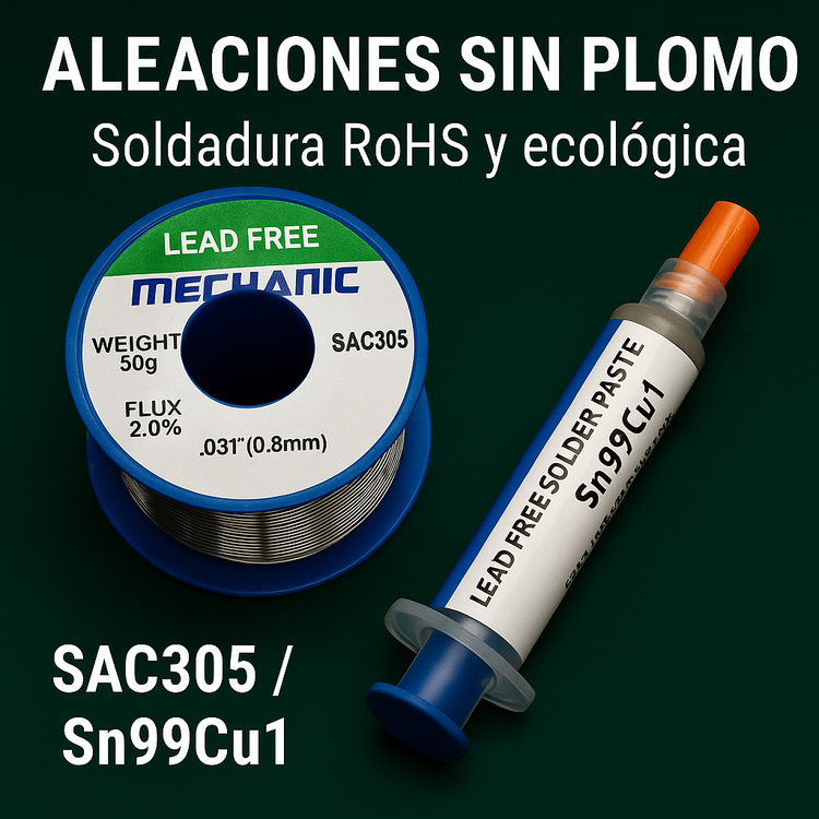 Aleaciones de soldadura sin plomo – SAC305, Sn99/Cu1 y más