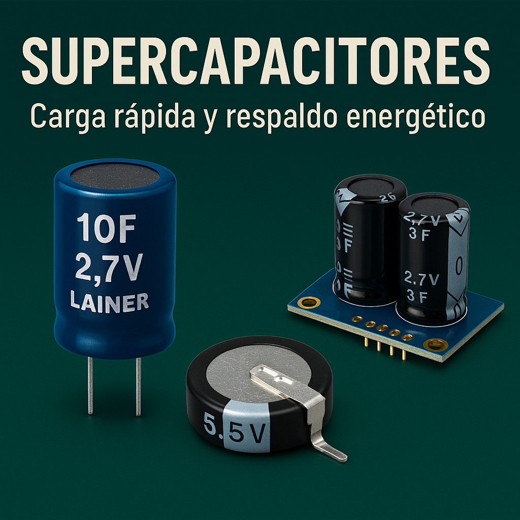 Supercapacitores – Carga rápida y respaldo energético confiable