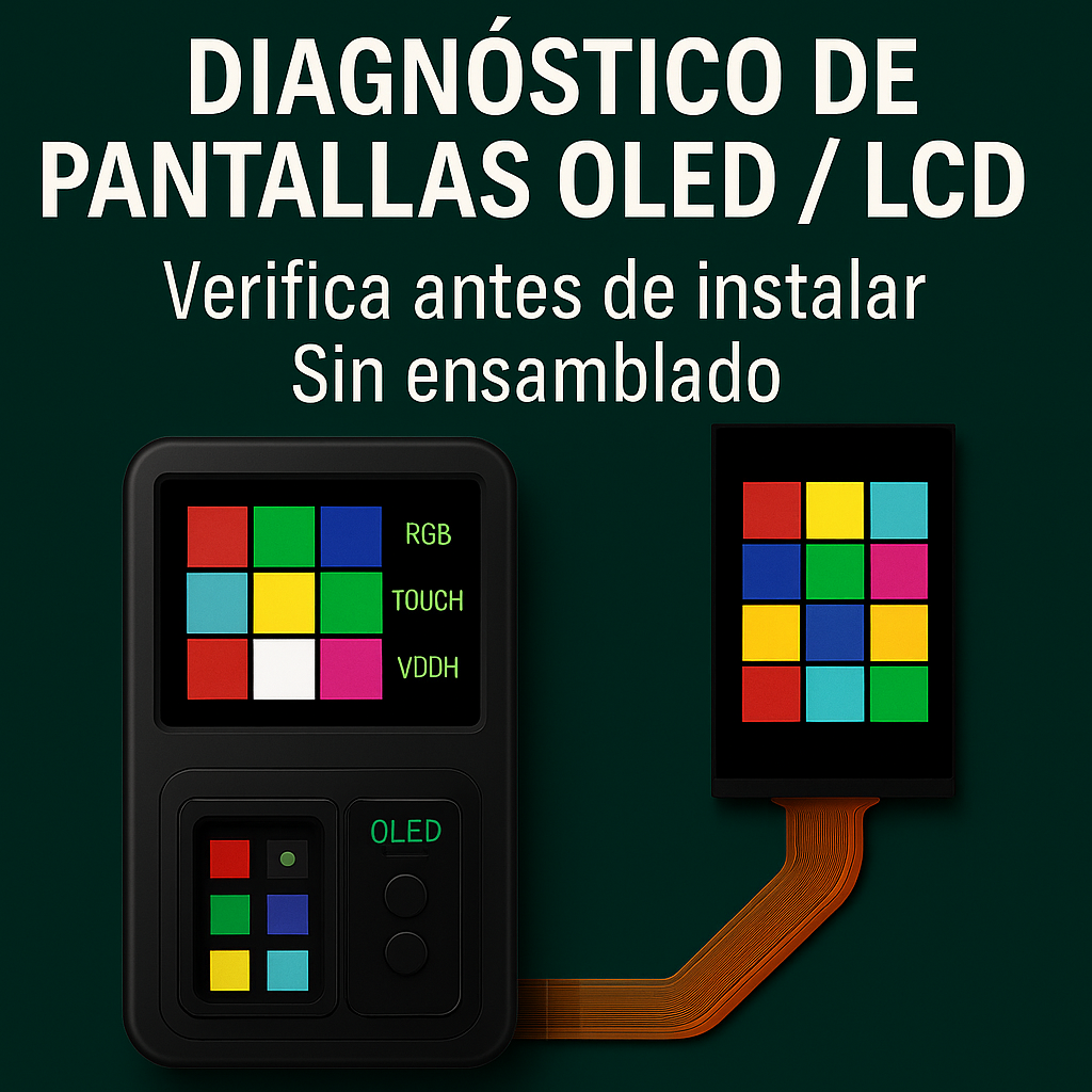Herramientas de diagnóstico para pantallas OLED / LCD – Test sin ensamblado