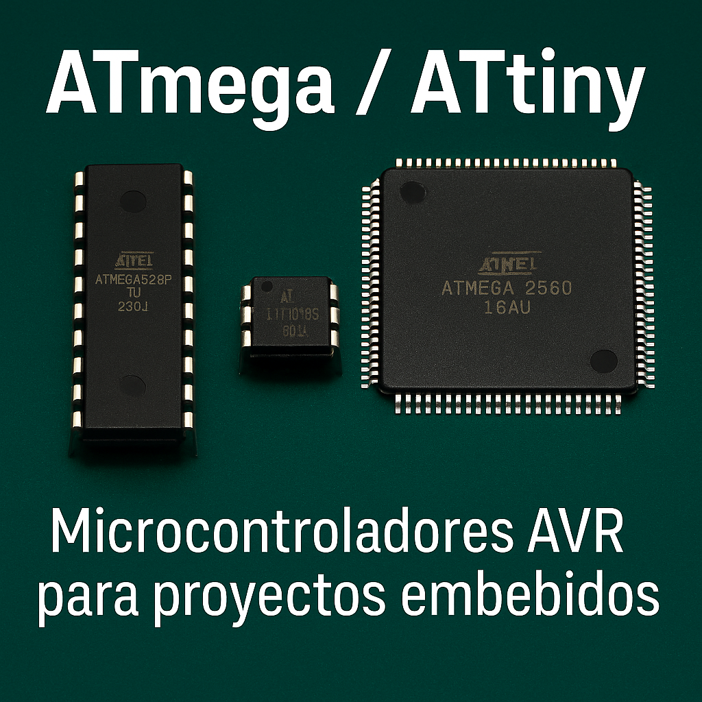 ATmega / ATtiny – Microcontroladores AVR para control y automatización