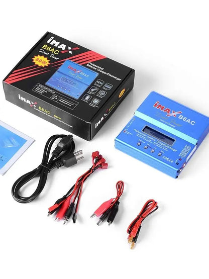 RC Charger IMax B6AC 80W  Lipo NiMh Li-ion Nicd Battery Balance Charger Digital LCD RC Discharger with15V/6A XT60 Charge Cable