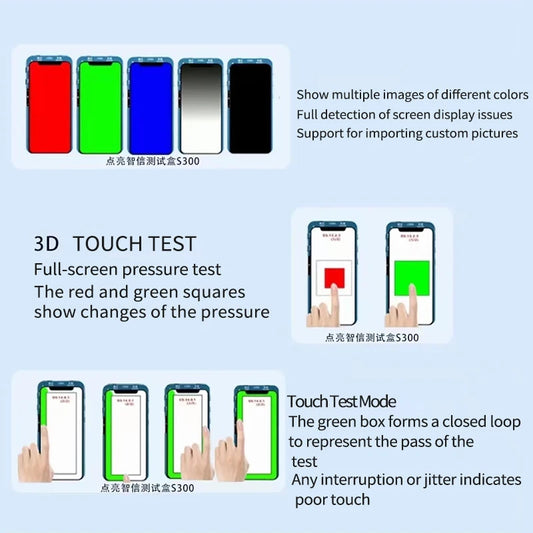 New DL S300 6in1 LCD Screen Tester Machine For iPhone Samsung Huawei Oppo Vivo Xiaomi Test (All In One Version) True Tone Repair