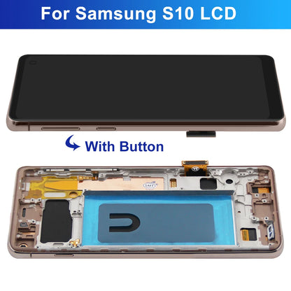 Pantalla LCD para SAMSUNG Galaxy S10 Plus, digitalizador de pantalla táctil con Marco, 100% probado, G973, G973F/DS, S10 +, G9750