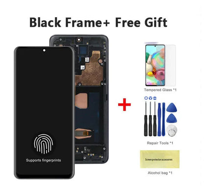 Para Samsung S20 Ultra G988B AMOLED marco de pantalla LCD reemplazo del digitalizador de pantalla táctil con soporte de huellas dactilares para S20 Ultra