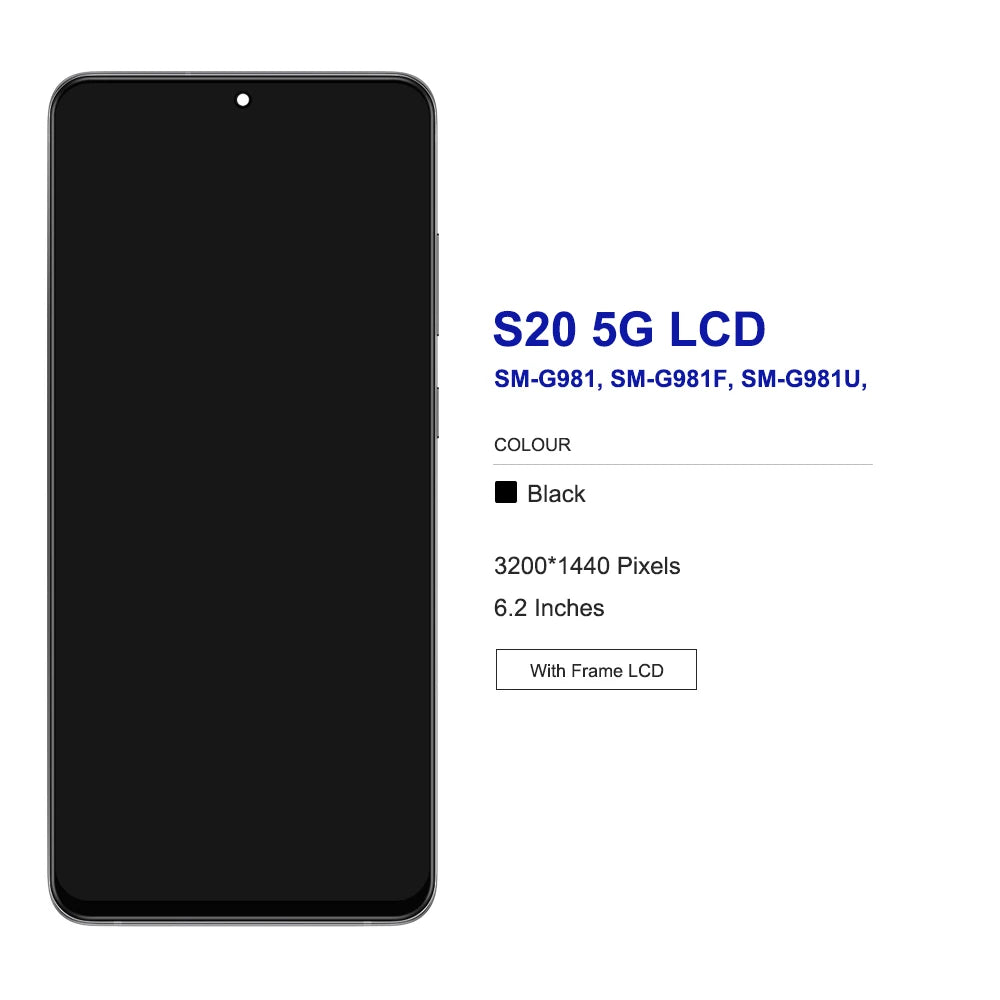 Pantalla TFT 5G de Calidad con Marco para Samsung Galaxy S20 (Digitalizador Táctil)