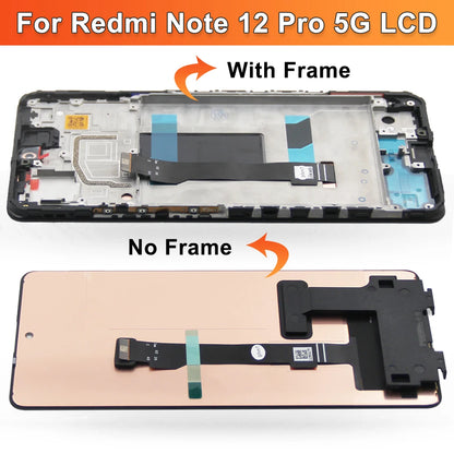 Pantalla AMOLED con Marco y Digitalizador Táctil para Xiaomi Redmi Note 12 Pro 5G (22101316C) (Reemplazo)