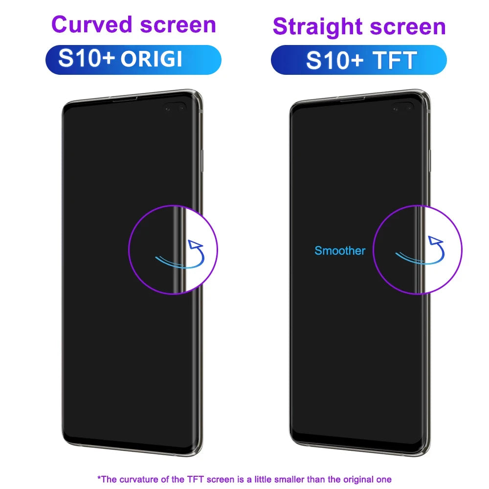Pantalla con marco para Samsung S10 Plus G975 G975F SM-G975F, pantalla táctil Digital, montaje de pantalla
