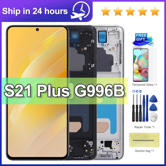 Para Samsung S21 plus pantalla LCD reemplazo del digitalizador de pantalla táctil para SM-G996B G996U G996W G996 con conjunto de marco