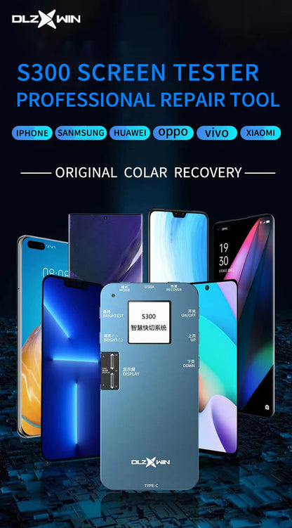 New DL S300 6in1 LCD Screen Tester Machine For iPhone Samsung Huawei Oppo Vivo Xiaomi Test (All In One Version) True Tone Repair