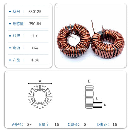 Inductor Toroidal Sendust Alta Corriente 330125 - Varios Valores (3.3uH a 1.5mH)