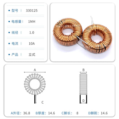 Inductor Toroidal Sendust Alta Corriente 330125 - Varios Valores (3.3uH a 1.5mH)