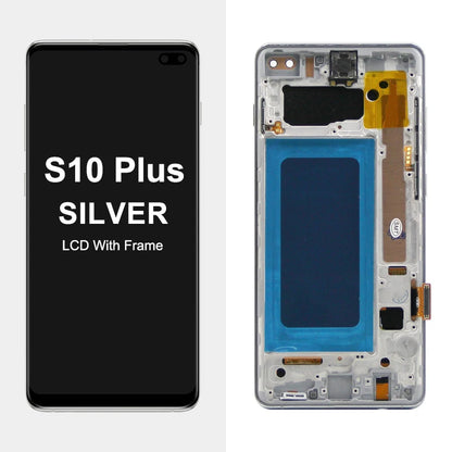 Pantalla con marco para Samsung S10 Plus G975 G975F SM-G975F, pantalla táctil Digital, montaje de pantalla