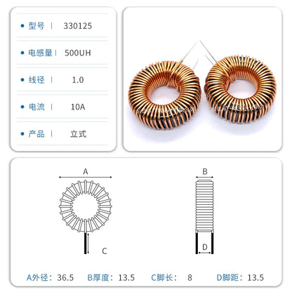 Inductor Toroidal Sendust Alta Corriente 330125 - Varios Valores (3.3uH a 1.5mH)
