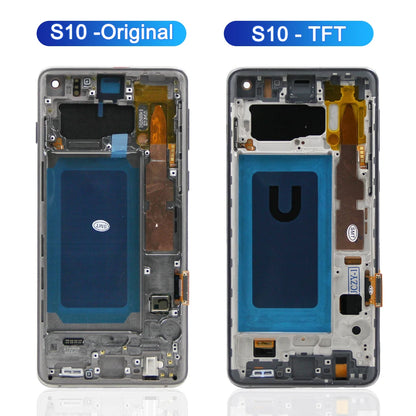 Pantalla LCD para SAMSUNG Galaxy S10 Plus, digitalizador de pantalla táctil con Marco, 100% probado, G973, G973F/DS, S10 +, G9750