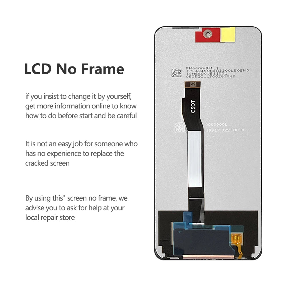 6.6'' For Xiaomi POCO X4 GT 22041216G LCD Display Touch Screen Digitizer Replacement For Xiaomi Poco X4GT Display With Frame