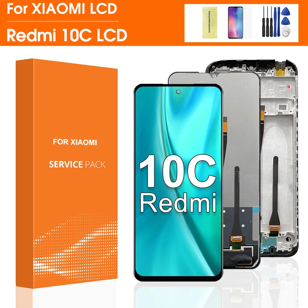 6.71" For Xiaomi Redmi 10C LCD Display Touch Screen Digitizer Assembly With Frame For Redmi 10C 220333QBI Lcd Screen